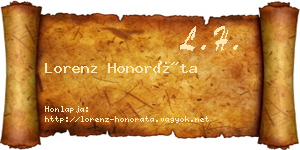 Lorenz Honoráta névjegykártya